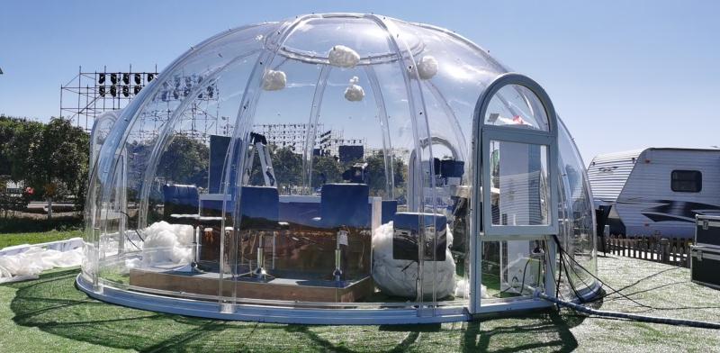 cupola geodetica in vetro